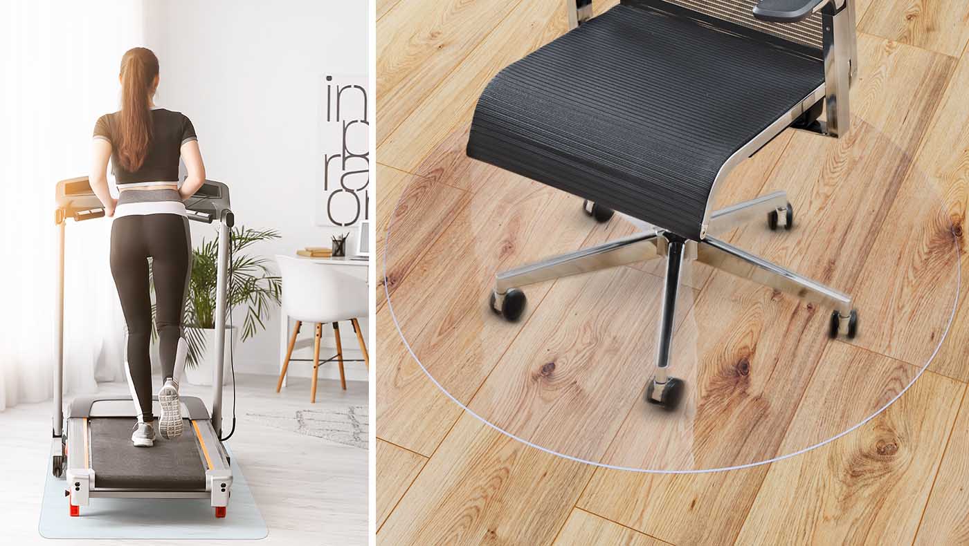 Personaliesierte Bodenschutzmatte Stuhlunterlage Bürostuhlmatte Hartboden PVC 