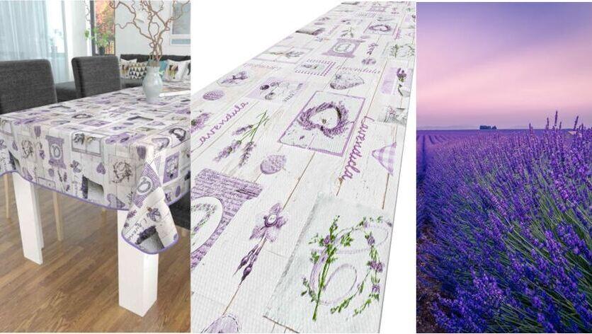 Küchenteppich Wachstuch Tischdecke Lavendel