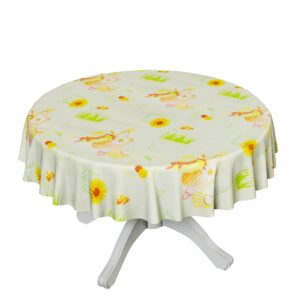 Wachstischdecke Wachstuch Tischdecke abwaschbar Picknick Korb Hellgrün