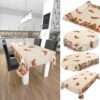 Weihnachtstischdecke abwaschbare Tischdecke Weihnachten Weihnachtskutsche Beige