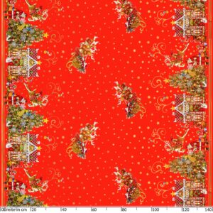 Weihnachtstischdecke abwaschbare Tischdecke Weihnachten Weihnachtsmarkt Rot