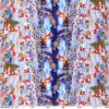 Weihnachtstischdecke Wachstuch Tischdecke abwaschbar Weihnachtsmann Blau