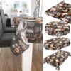 Wachstuch Tischdecke abwaschbar Wachstischdecke Coffee Kaffee Croissant