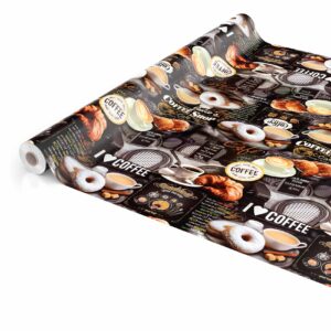 Wachstuch Tischdecke abwaschbar Wachstischdecke Coffee Kaffee Croissant