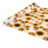 Wachstuchtischdecke Tischdecke abwaschbar Wachstischdecke Sonnenblumen Patchwork Jute Gartentischdecke