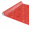 Weihnachtstischdecke Schneeflocken Rot abwaschbar Wachstuch Wachstuchtischdecke