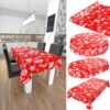 Weihnachtestischdecke abwaschbare Weihnachtsstimmung Rot Wachstuch Wachstuchtischdecke