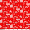 Weihnachtestischdecke abwaschbare Weihnachtsstimmung Rot Wachstuch Wachstuchtischdecke