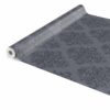 Wachstuchtischdecke Rankenmuster Uni Anthrazit abwaschbar Wachstuch Gartentischdecke