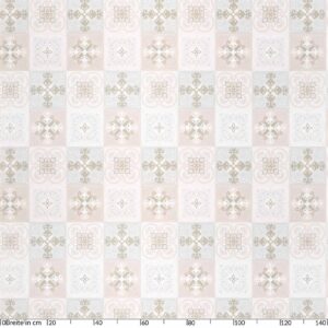 Tischdecke Vintage Fliesenoptik Grau Silber abwaschbar Wachstuch Wachstuchtischdecke