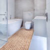 Weichschaummatte Badematte Badteppich Flechtwerk Beige Breite 65cm Meterware