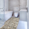 Badematte Weichschaummatte Bad Steine Kieselsteine Grau Breite 65cm Meterware