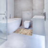 Badematte Weichschaummatte Steine bunt Kieselsteine Breite 65cm Schaummatte Bad