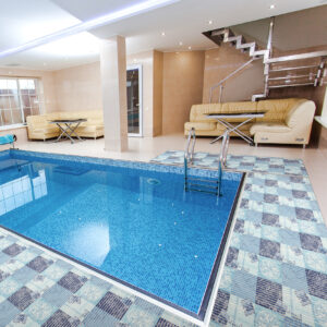 Badematte Weichschaummatte Badezimmermatte Maritim Blau Breite 65cm Meterware