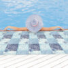 Badematte Weichschaummatte Badezimmermatte Maritim Blau Breite 65cm Meterware