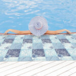 Badematte Weichschaummatte Badezimmermatte Maritim Blau Breite 65cm Meterware