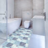 Badematte Weichschaummatte Badezimmermatte Maritim Blau Breite 65cm Meterware