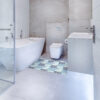 Badematte Weichschaummatte Badezimmermatte Maritim Blau Breite 65cm Meterware