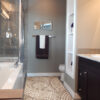 Badematte Weichschaummatte Badvorleger Schaummatte Mosaiksteine Beige Breite 65cm