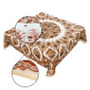 Tischdecke Blumenstrauß Braun Beige 136 x 136 cm