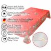 Weihnachtstischdecke abwaschbare Tischdecke Weihnachten Weihnachtsmarkt Rot