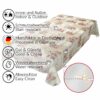 Wachstuch Tischdecke abwaschbar Wachstischdecke Kaffee Croissant Expresso Beige