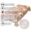 Wachstuch Tischdecke Oldtime Rosen Beige abwascbare Tischdecke Wachstuch Gartentischdecke