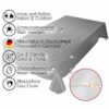 Tischdecke Leinenoptik in Anthrazit abwischbar Wachstuch Wachstuchtischdecke