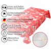 Weihnachtestischdecke abwaschbare Weihnachtsstimmung Rot Wachstuch Wachstuchtischdecke