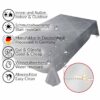 Wachstuchtischdecke Rankenmuster Uni Anthrazit abwaschbar Wachstuch Gartentischdecke
