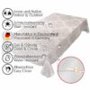 Wachstuch Tischdecke abwaschbar Rankenmuster Uni Beige Wachstuch Gartentischdecke