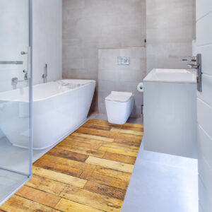 Badematte Badeteppich beige Natur Holz Breite 65cm Weichschaummatte von der Rolle Badvorleger