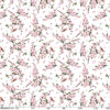 Tischdecke Sakura mit Vogel Weiß abwaschbar Wachstuch Wachstuchtischdecke