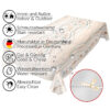 Tischdecke Seestern Fischnetz Sand Strand Beige abwischbar Wachstuch Wachstuchtischdecke