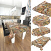 Tischdecke Jagt Wild Jäger Motiv Holz Fotoprint abwaschbar Wachstuch Wachstuchtischdecke