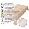 Wachstuch Tischdecke abwaschbar Gartentischdecke Wachstischdecke Holzoptik Beige
