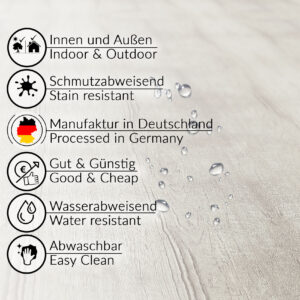 Tischdecke Holzoptik Grau Beige abwischbar Wachstuch Wachstuchtischdecke