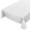 Tischdecke Punkte Relief Textiloptik Weiß abwaschbar Wachstuch Wachstuchtischdecke