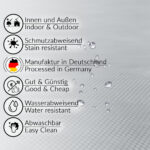 Tischdecke Punkte Relief Textiloptik Silber abwischbar Wachstuch Wachstuchtischdecke