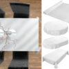 Tischdecke edle Streifen Relief Weiß abwaschbar Wachstuch Wachstuchtischdecke