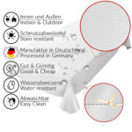 Tischdecke edle Streifen Relief Weiß abwaschbar Wachstuch Wachstuchtischdecke