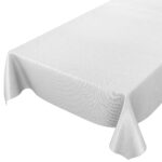 Tischdecke edle Streifen Relief Weiß abwaschbar Wachstuch Wachstuchtischdecke