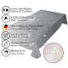 Wachstuch Tischdecke abwaschbar Wachstischdecke Outdoor Tischdecke Gartentischdecke Pusteblume Edel Anthrazit