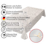 Tischdecke Barock Rankenmuster Beige abwaschbar Wachstuch Wachstuchtischdecke