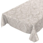 Tischdecke Barock Rankenmuster Beige abwaschbar Wachstuch Wachstuchtischdecke