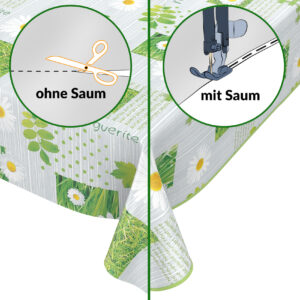 Tischdecke Karo Kamille Grün abwischbar Wachstuch Wachstuchtischdecke