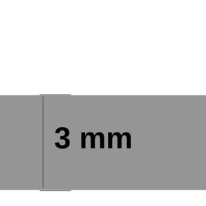 Gummi Gummiläufer Gummimatte SBR Schutzmatte Bodenbelag GLATT Schwarz 3mm Stark 100 cm Breite