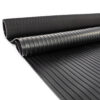Gummimatte Gummiläufer Bodenmatte SBR Schutzmatte Bodenbelag Breitriefen 3mm Stark 100 cm Breite