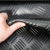 Gummimatte Gummiläufer Bodenmatte SBR Schutzmatte Bodenbelag Schach Tränen Riffelblech Optik Schwarz 3mm Stark 100 cm Breite