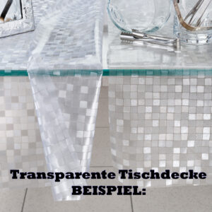 Durchsichtige Tischdecke Steine Muster 0,2 mm Halb-Transparent Glasklar transparent